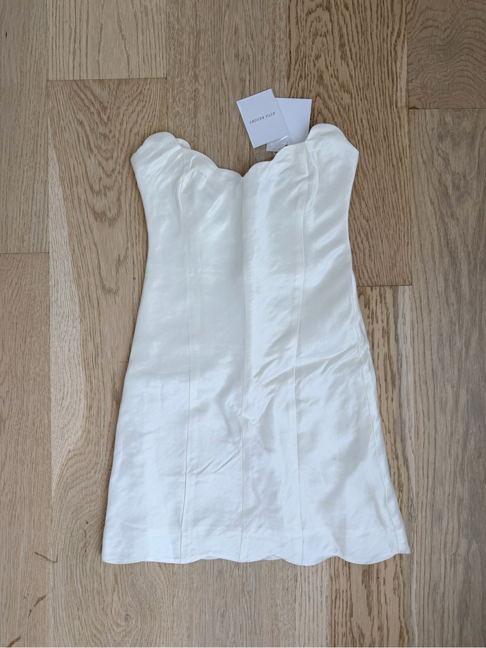 NWT Asta Resort Scallop Silk Miranda Corset Dress